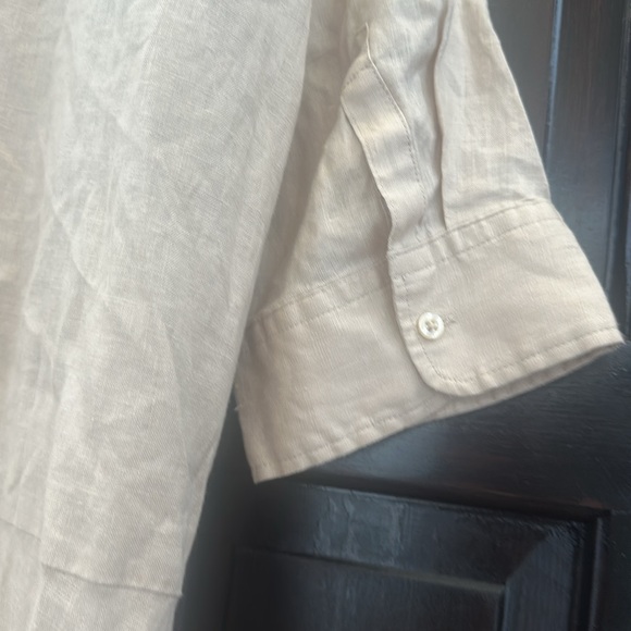 Ralph Lauren Beige Tie-Front Midi Dress - Picture 12 of 12